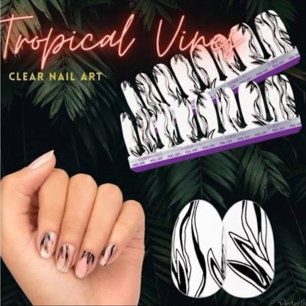 Color Street Black Vine Nail Art